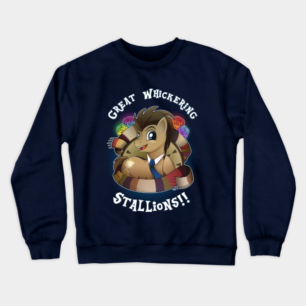 Great Whickering Stallions Crewneck Sweatshirt by ChristaDoodles